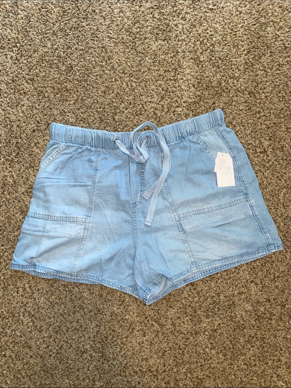 Time and Tru High Rise Pull On Tie Shorts